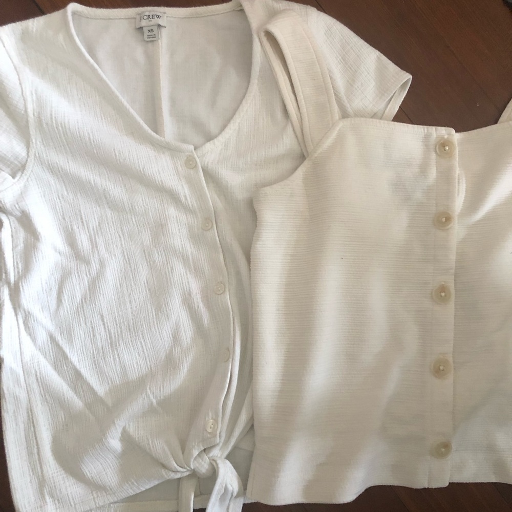Set of two ivory/cream colored J Crew shirts